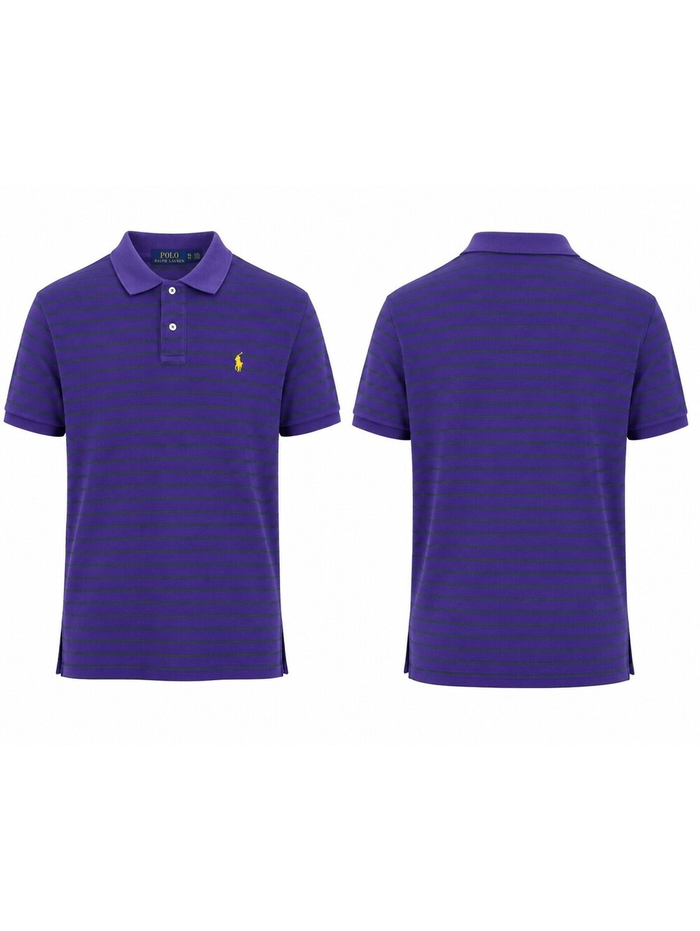 Polo Golf Ralph Lauren Mens XL Purple Green Striped Polo Shirt Pima Cotton